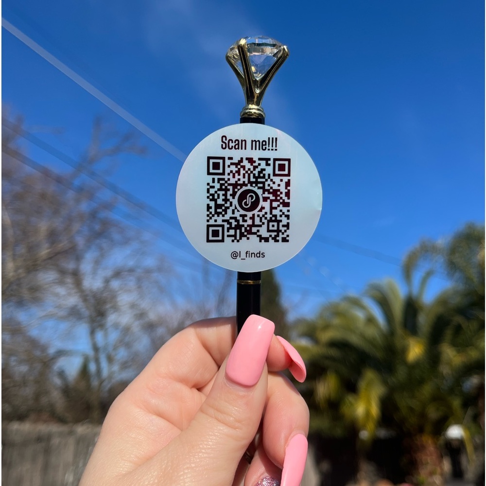 50 -Custom Made Holographic QR Code Stickers 2”